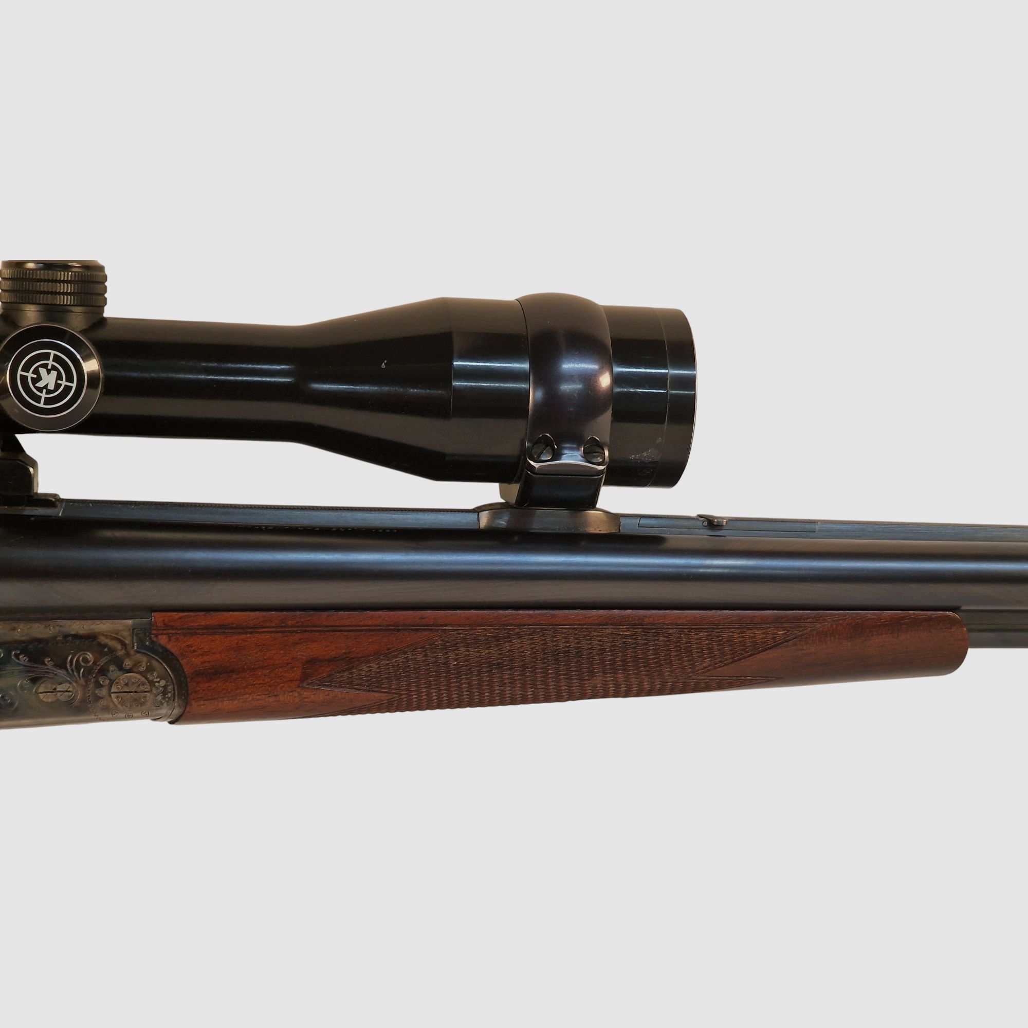 Suhler drilling hardened in caliber .30-06 16/70 22 WinMag with Kahles 2.2-9x42