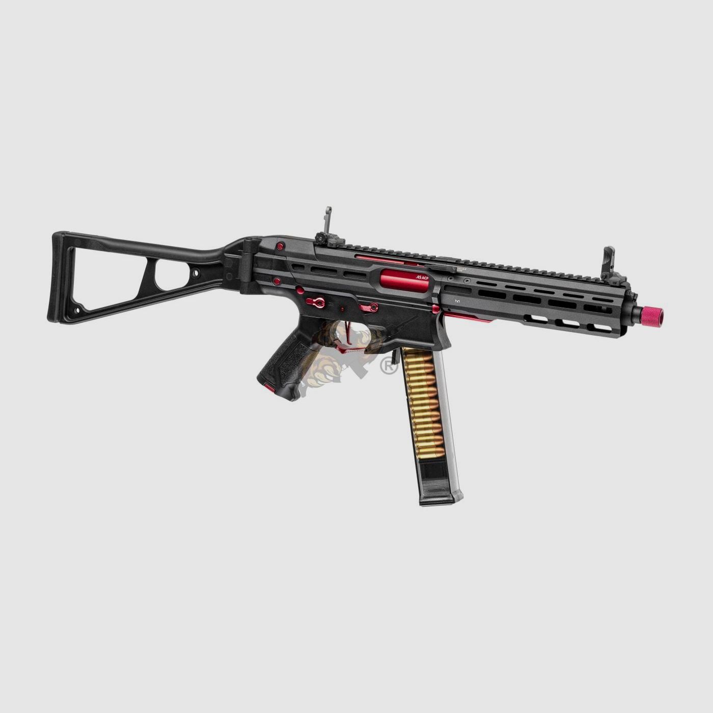 G&G PCC45 G2 mit ETU in Schwarz/Rot Airsoft - max 0,5