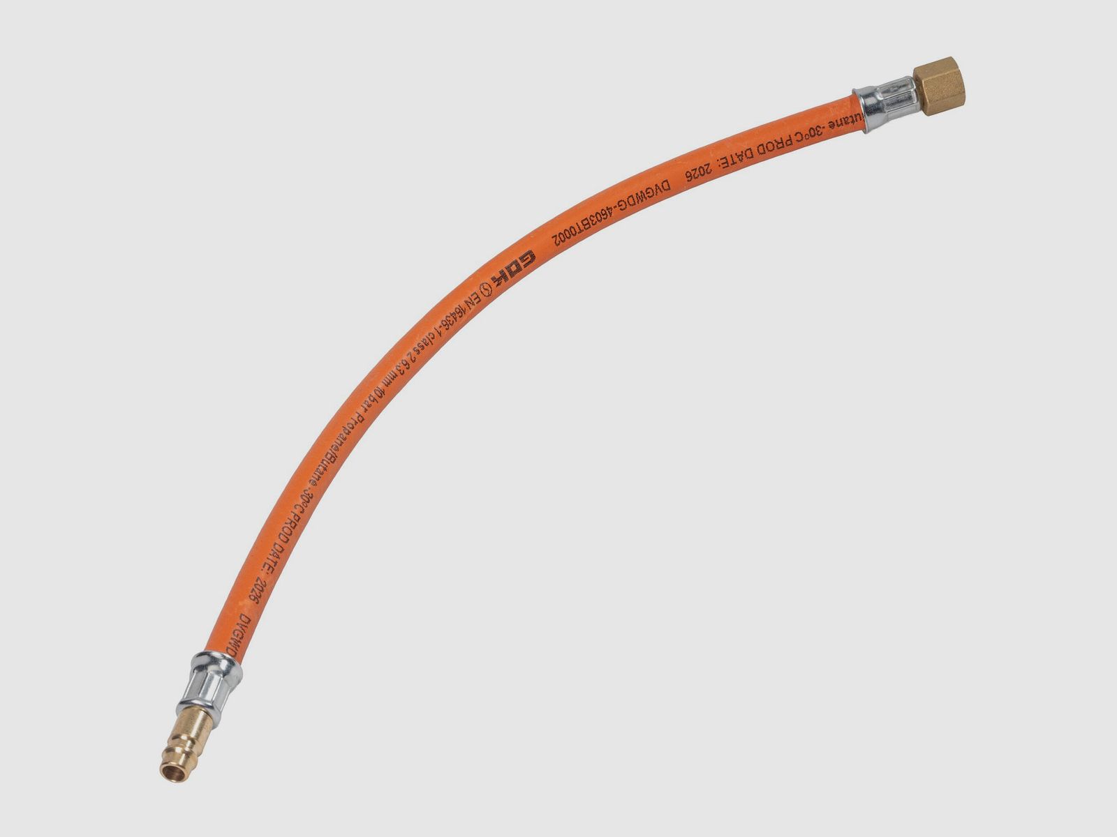 Gas-Mitteldruckschlauchleitung 10 bar M14 x 1,5 ÜM x STN NW 7,2 x 410, Bild 1 von 3