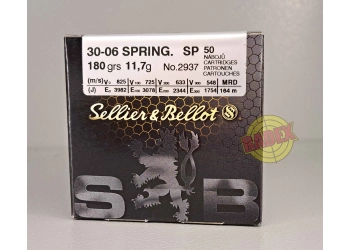 Munitions S&B cal.30-06 SP 11,7 g (boîte de 50 pièces)