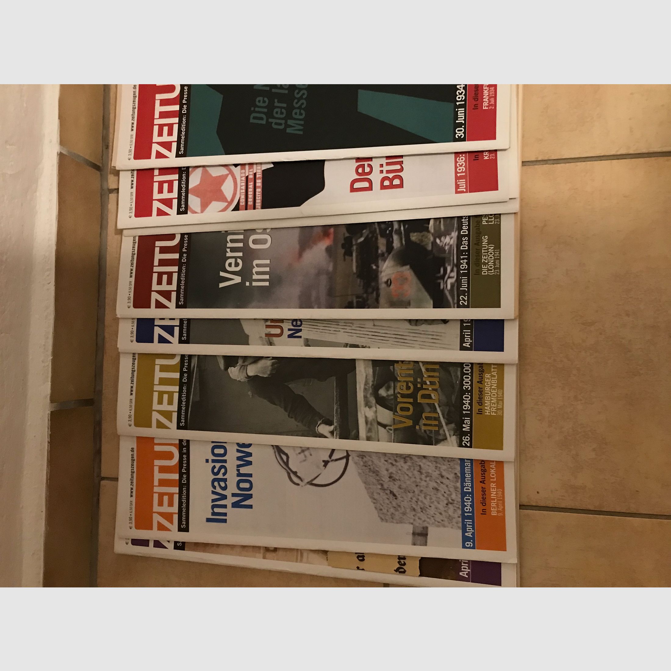 Zeitungszeugen 102 Stück. Für Sammler 