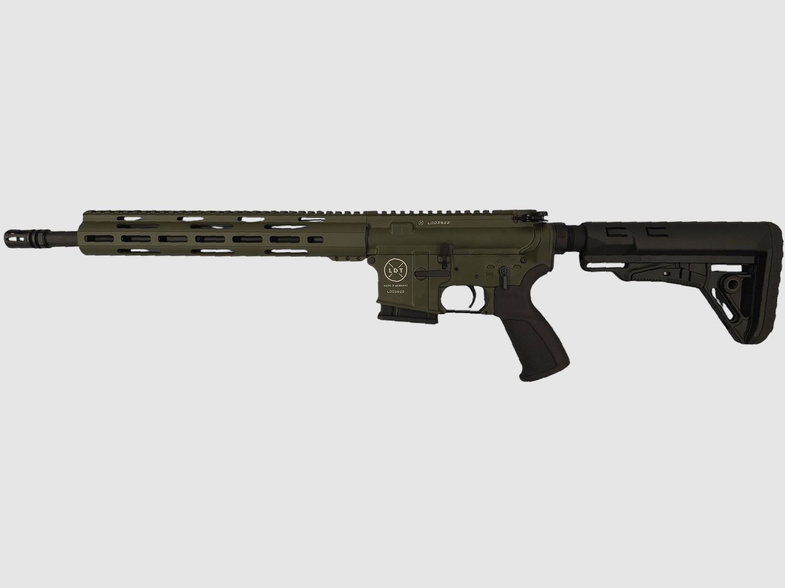 OD GREEN: Lux Def Tec LDT L4 AR15 14,5" halbautomatische Büchse Kaliber 223Rem *EWB Pflichtig