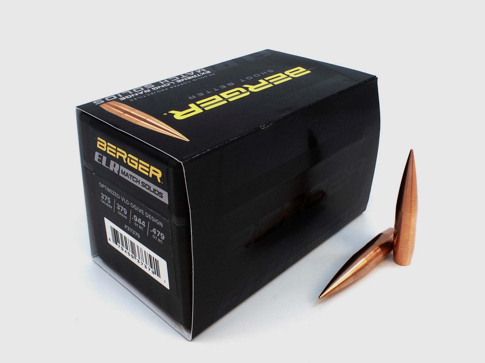 Berger Geschoss .375 ELR Match Solid Bullets 379GR 50 Stück