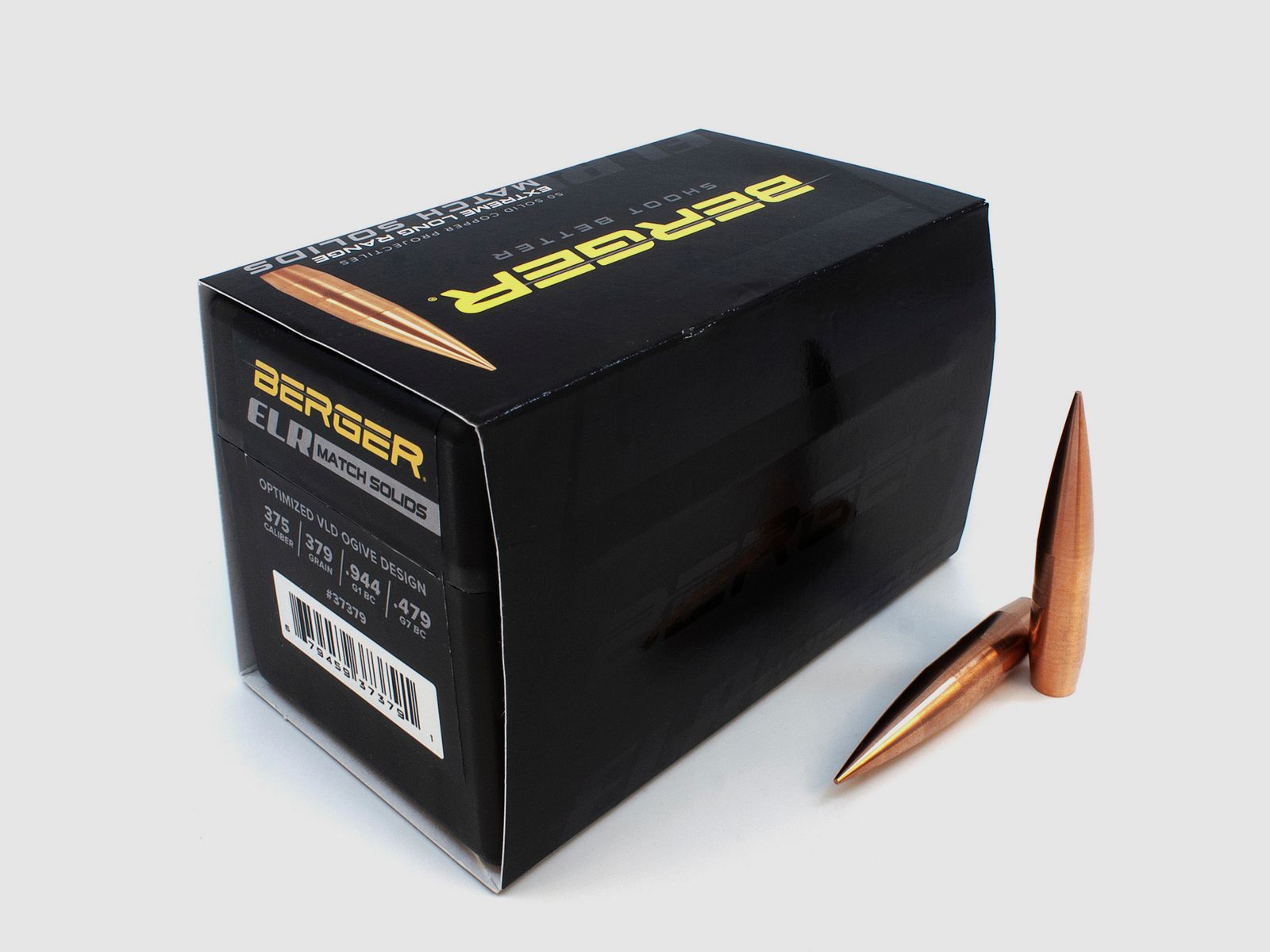 Berger Bullet .375 ELR Match Solid Bullets 379GR 50 Pieces