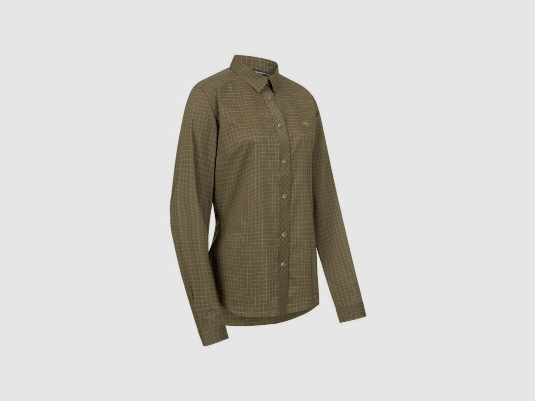 Blaser Stretch Bluse Sergia dark olive checked
