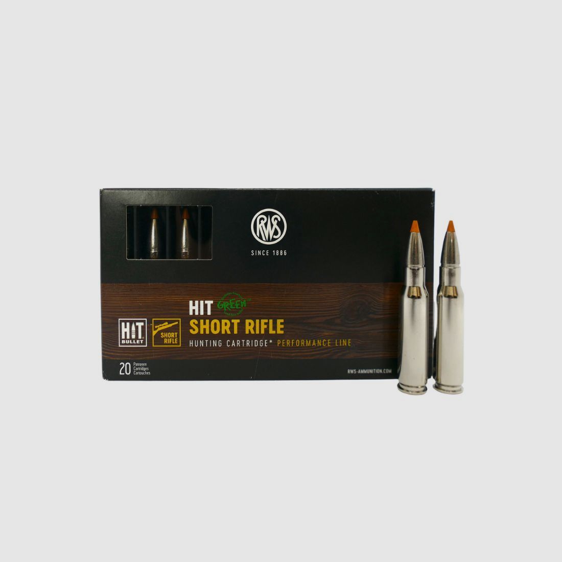 RWS .308Win HIT Short Barrel 9,7 g/150 grs cartouche de carabine sans plomb