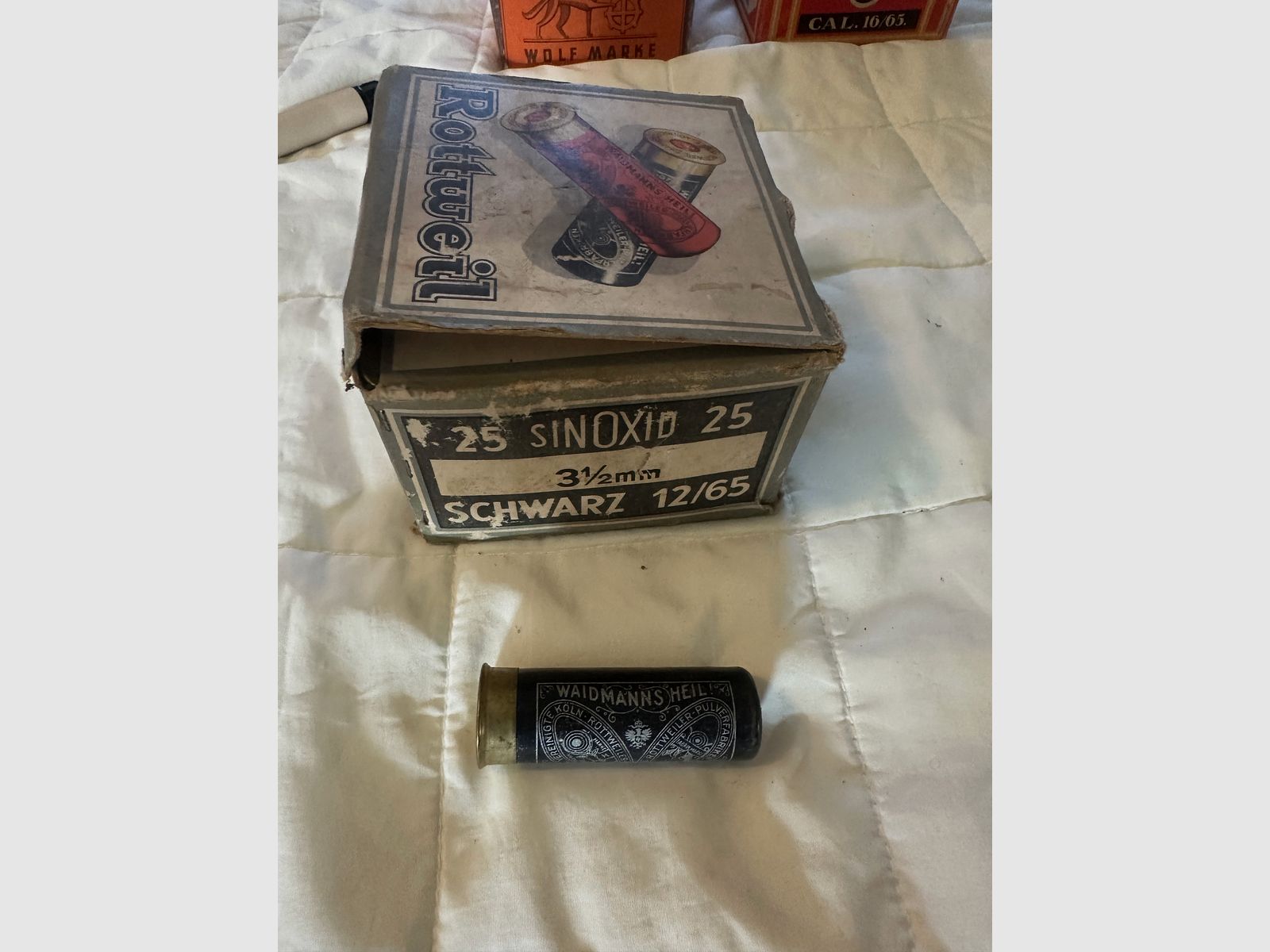 Oude hagelpatronen Kal. 12 en 16