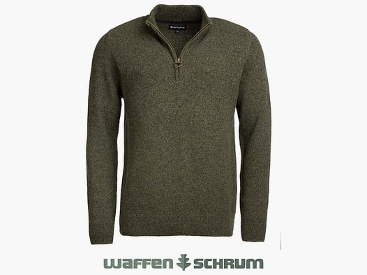 Barbour Troyer Essential Tisbury Half Zip Dark Seaweed