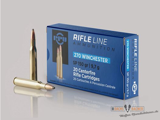 PPU Privi Partizan .270 Win 9,7g/150gr SP Teilmantel 20 Schuß