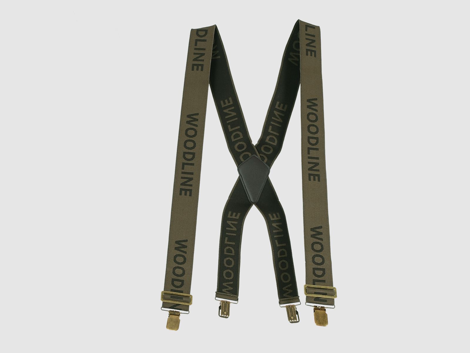 Woodline suspenders clips green/brown 50mm