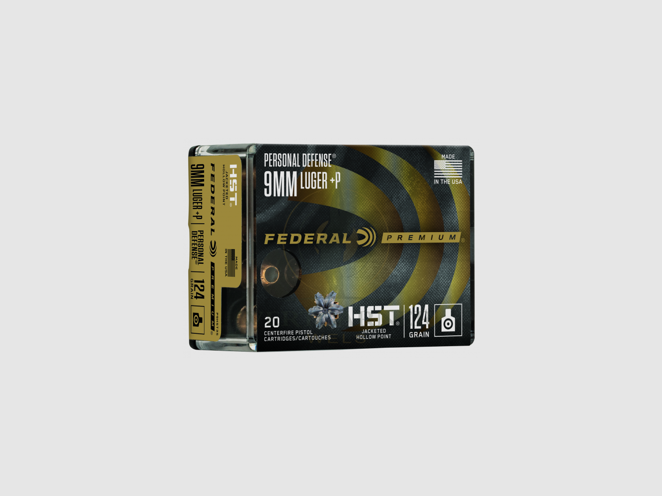 Federal Premium 9 x 19 8g HST Jacketed Hollow Point +P Personal Defense