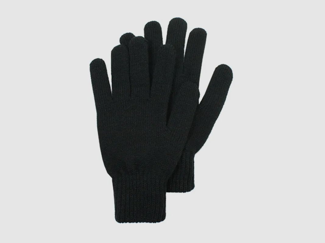 Gants tactiles noirs extensibles intérieur gratté 24 cm, image 2 sur 7