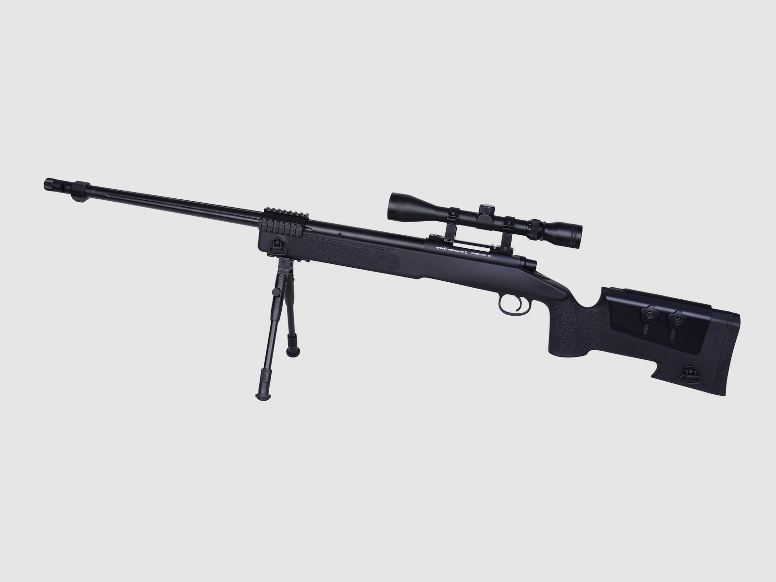 airmaX® MB16 Sniper Schwarz 6mm - Airsoft Federdruck