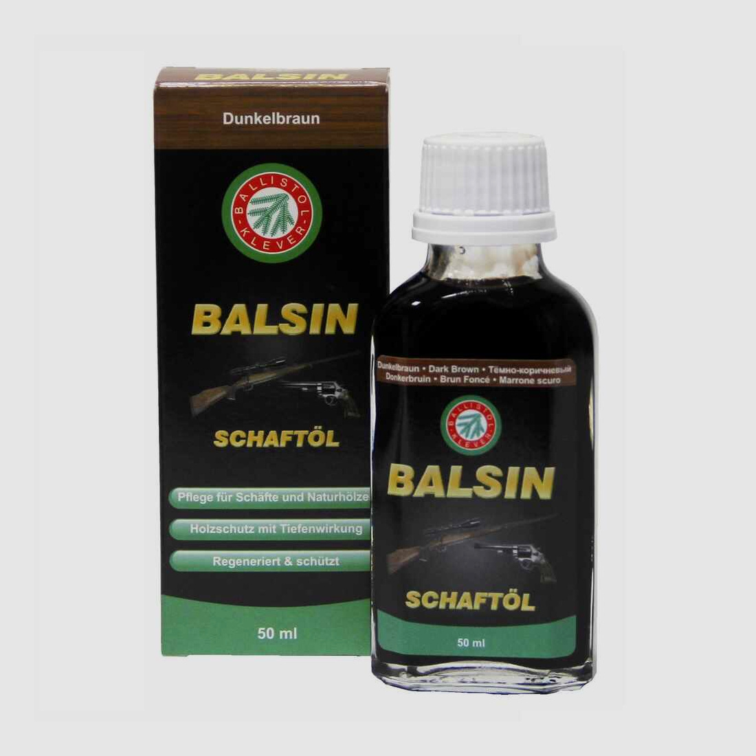Schaftöl Balsin, dunkelbraun, 50 ml