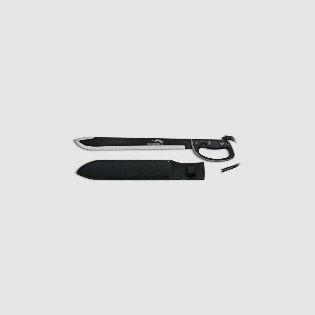 lange Machete Black Panther mit Handschutz