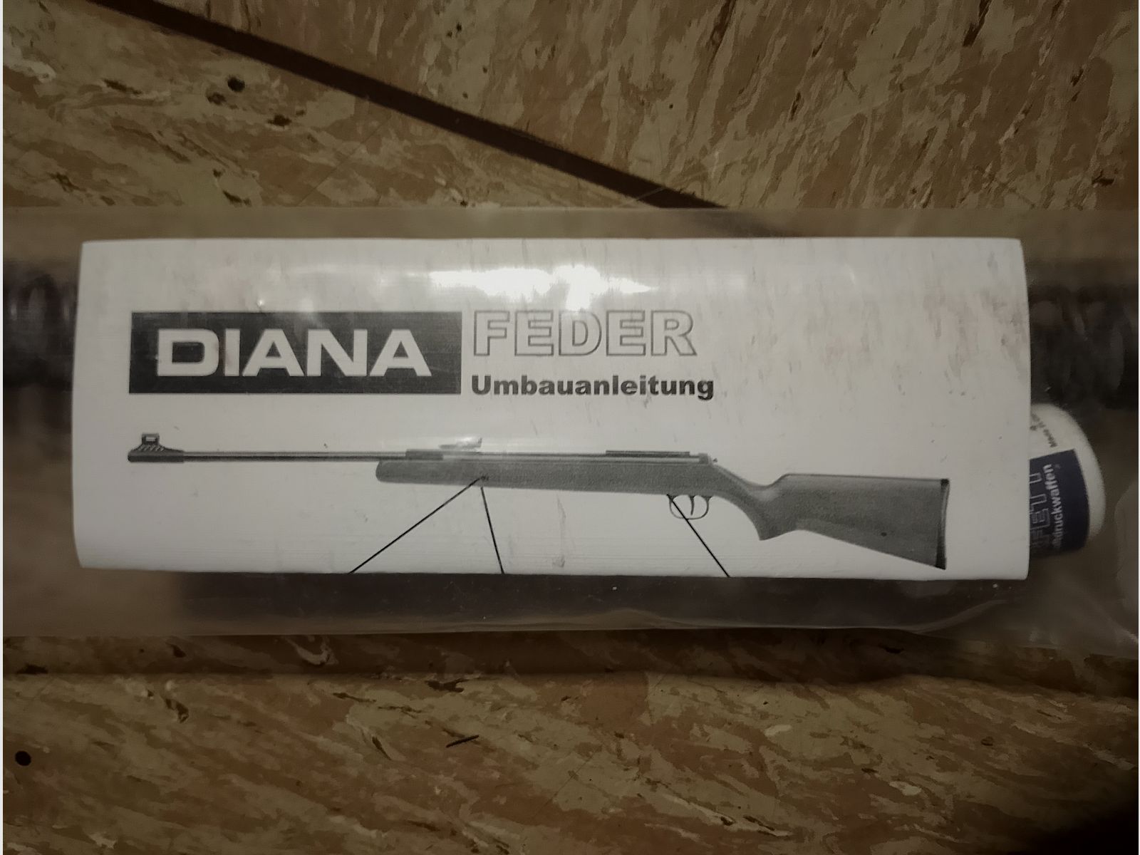 16 J Exportfeder für DIANA K98 Mod. 31/ 34/ 460/ 430L/ 470th neu Feder Unterhebelspanner Kipplauf Luftgewehr 