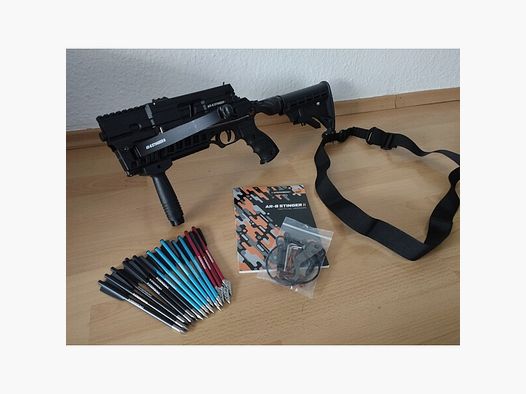 Steambow Stinger 2 Tactical 35 Ibs Armbrust Magazin Set Sehne Bolzen