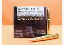 Sellier & Bellot Patrone 8x57JS S&B/ Sellier&Bellot 196grs FMJ (2910/3) VE 50 Patronen/ 12,7g Vollmantel