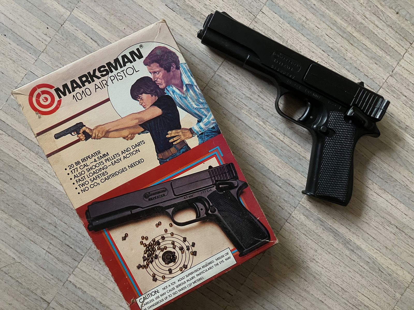 Marksman 1010 Repeater pistolet à air comprimé – calibre 4,5 mm / .177 – dans la boîte d'origine, image 6 sur 6