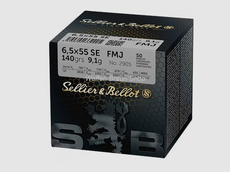 S+B 6,5x55 SE FMJ 140grs. 50St