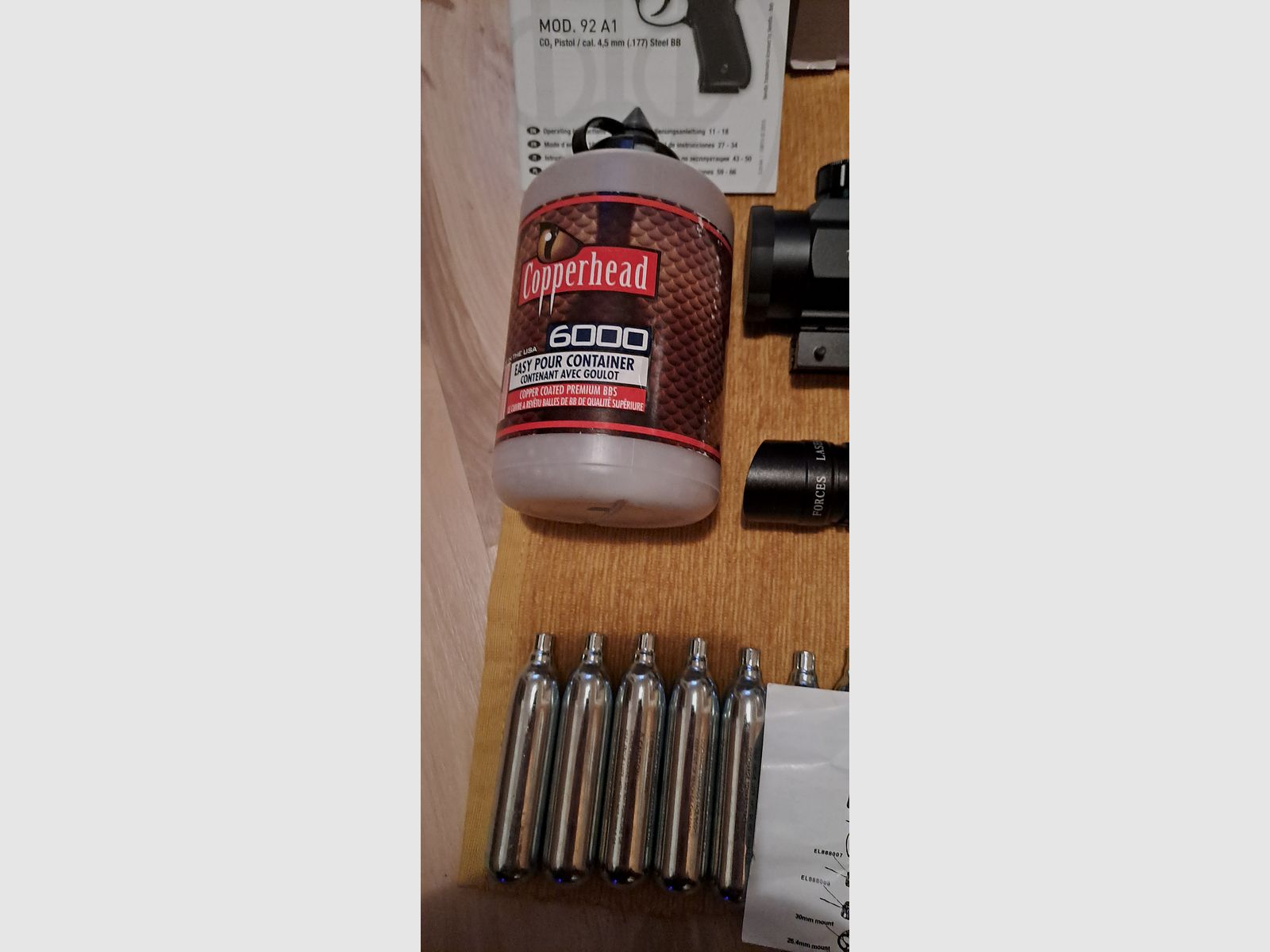 Beretta Mod. 92 A1, CO2, cal. 4,5mm (.177) automatica