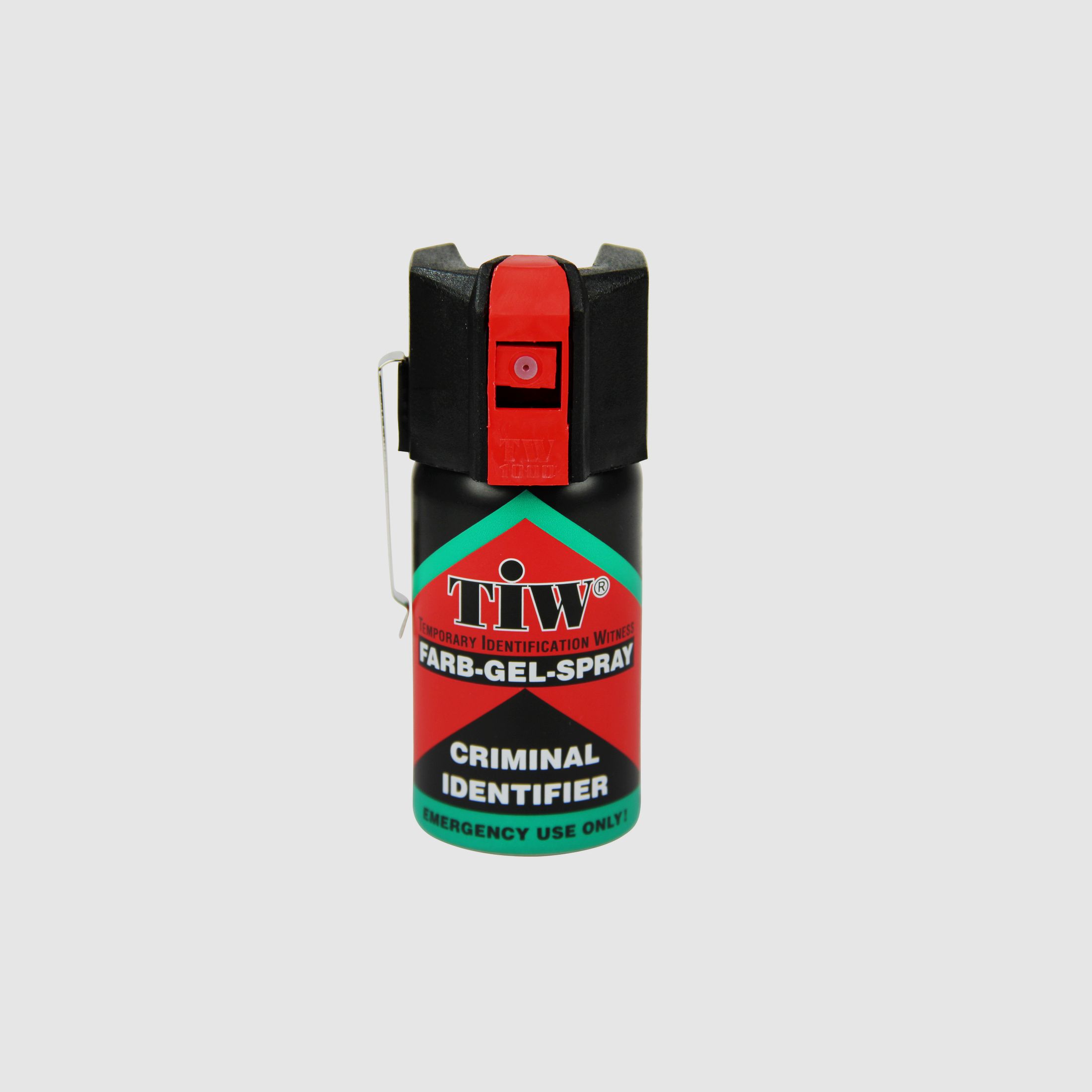 Farbspray Criminal Identifiel - 40 ml, rote Farbe, mit Clip