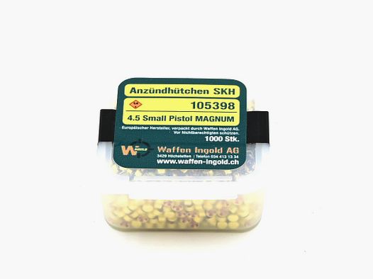 Zündhütchen SKH Small Pistol Magnum Boxer, 4.5mm, 1.000 pcs, Fabricant européen
