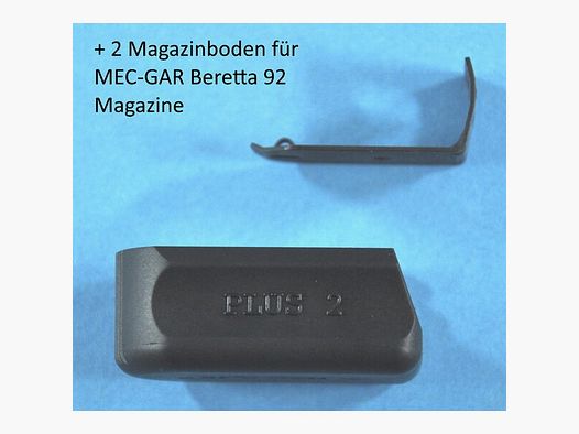 + 2 Magazinboden für MEC-GAR Beretta 92 Magazine