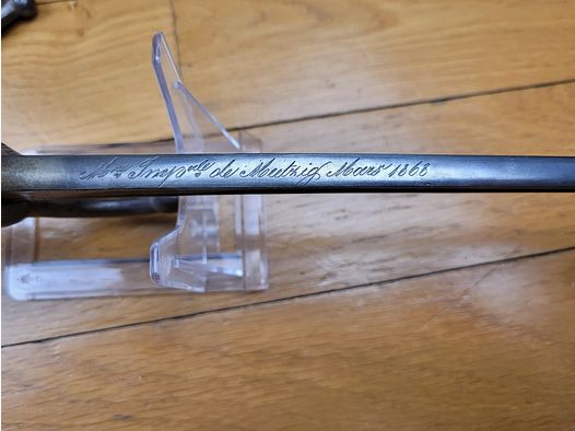 Zeer mooie Chassepot bajonet – Keizerlijke Fabriek Mützig – Maart 1868 – met nummer – Perfecte staat