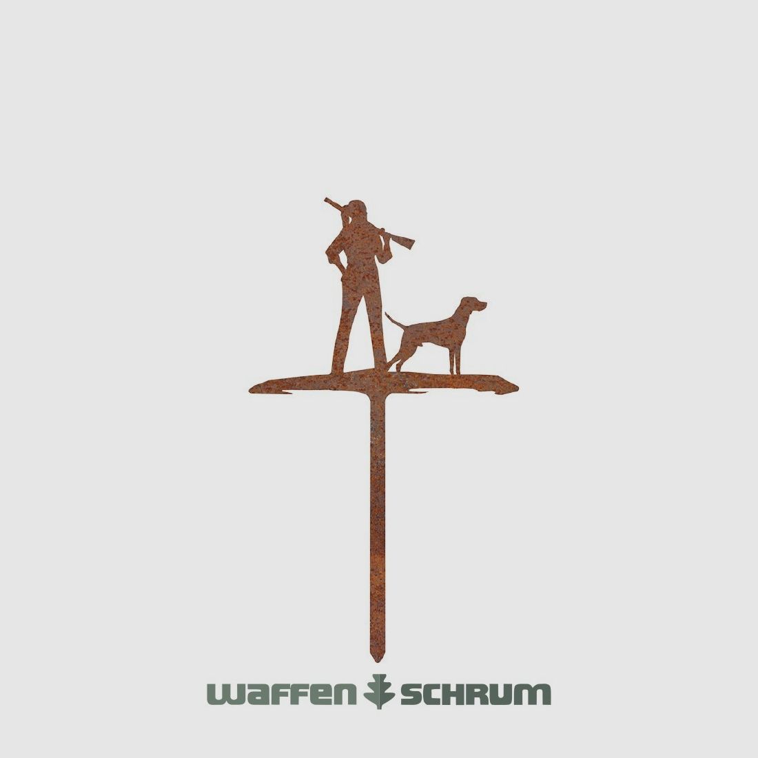 Werkplatz Blumenstecker Jägerin mit Kurzhaar