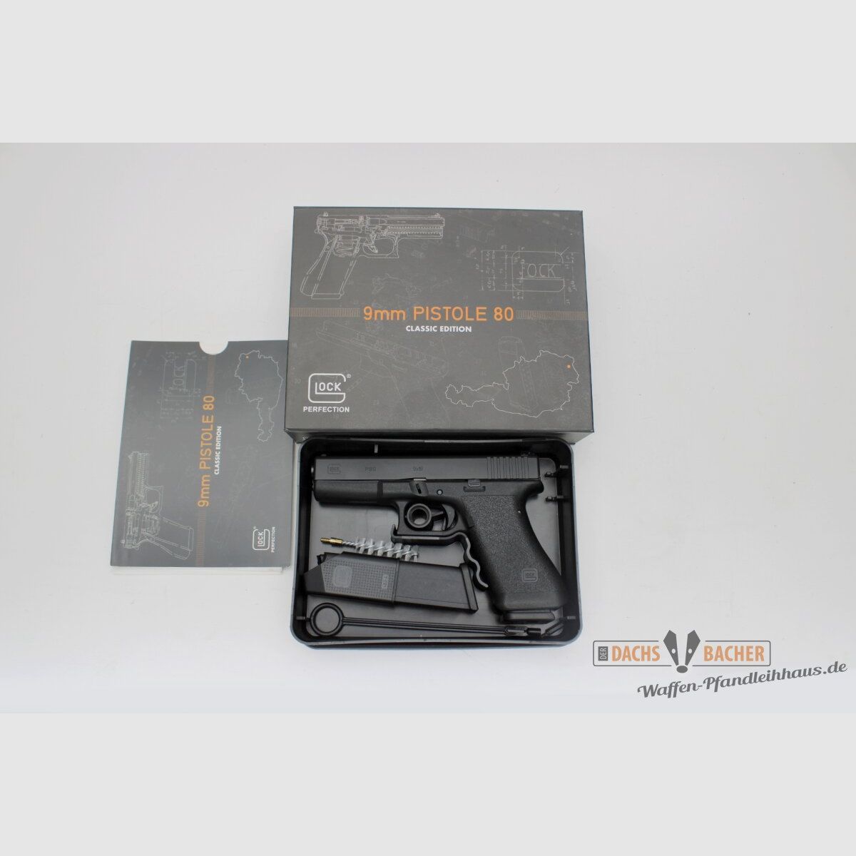 Pistolet Glock 80 Modèle Anniversaire Cal 9 Para avec Boîte de Collection