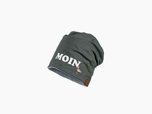 NO NAME Jersey Wende-Beanie "Moin" KHAKI