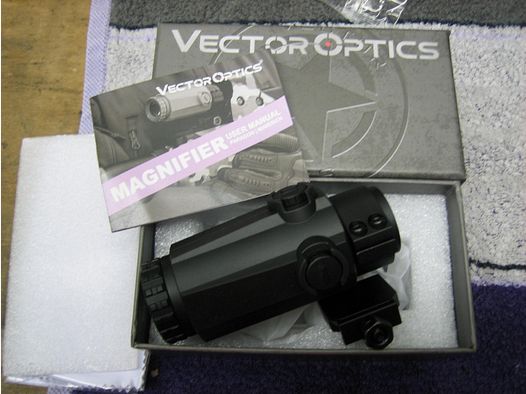 Vergrößerungslinse Vector Optics Maverick-III 3x22 mit Gummischutz, langer Augenabstand NEU 