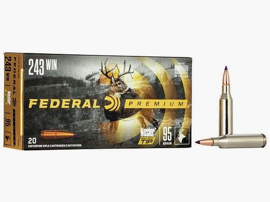 FEDERAL .243 Win. Premium Nosler BTH 6,15g/95gr