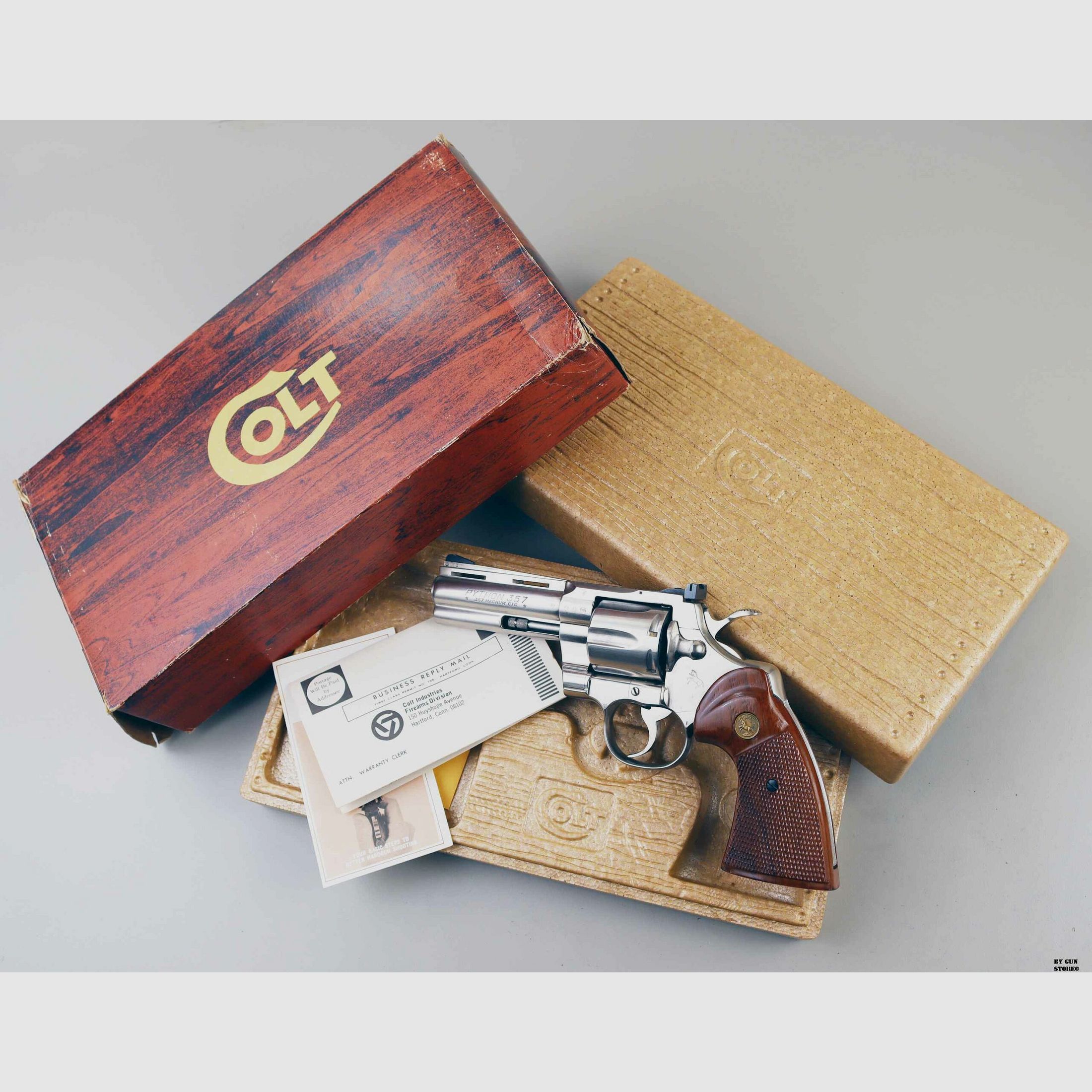 Colt Python Nickel Revolver kal. 357 Mag. ser. nr. 83407E, afbeelding 12 van 14