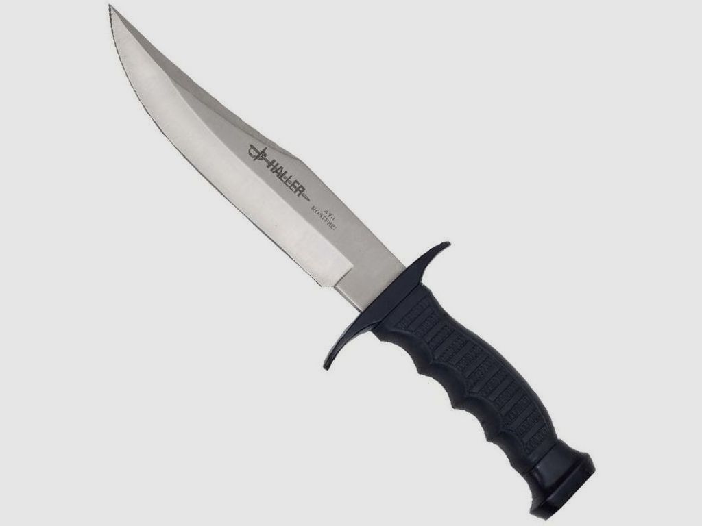 Bowiemesser m. schwarzem Griff