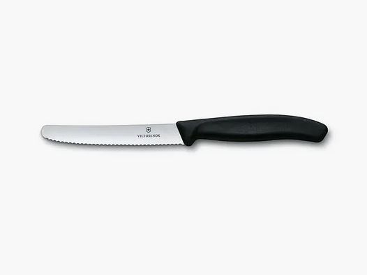 Victorinox Tomatenmesser Swiss Classic schwarz Fahrtenmesser-Bowie