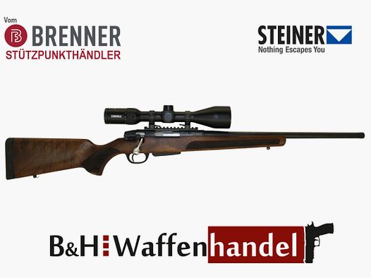 Auf Lager: Brenner BR20 Holzschaft mit Steiner Ranger 3-12x56 Repetierbüchse BR 20 (Best.Nr.: BR20WP9) Finanzierung möglich