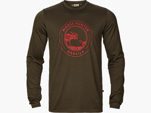 Härkila Game Langarm-T-Shirt Willow Green Moose 3XL