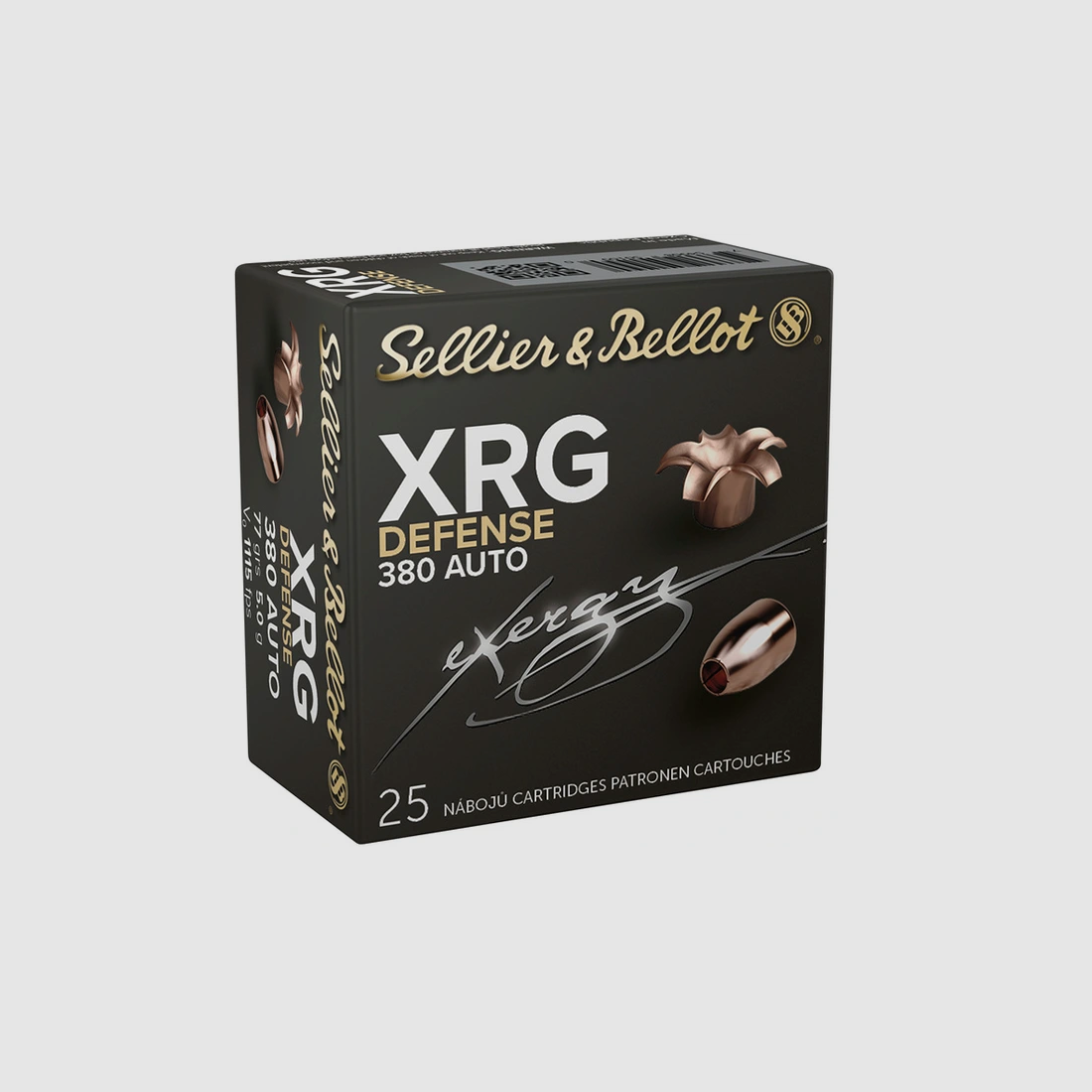 S&B 9mm Browning (.380Auto) XRG Defense 77grs – 25 Schuss