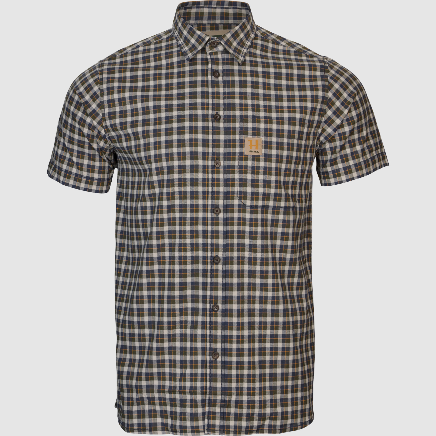 Härkila Fjell S/S Hemd Herren Naval Blue Check, XL