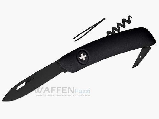 SWIZA Taschenmesser D01 schwarzer Anti-Rutsch-Griff