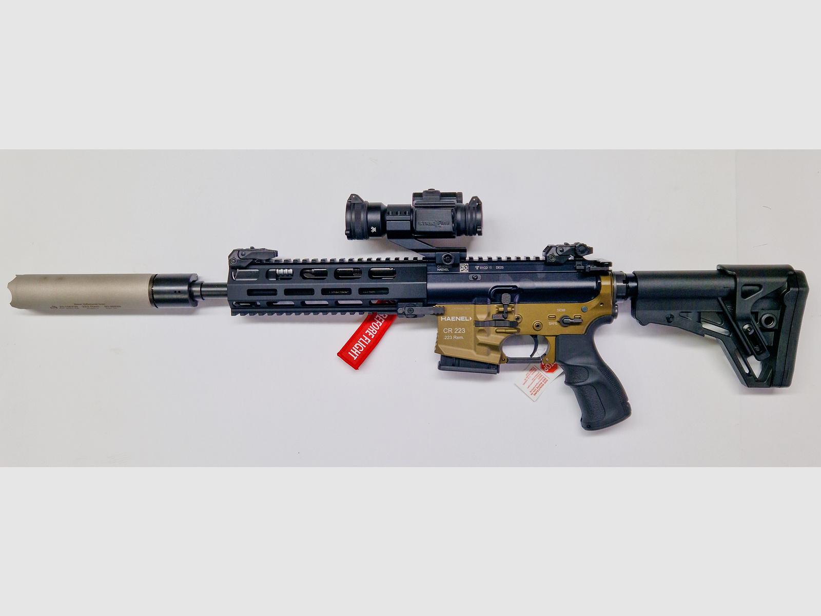 NEW & OVP - Haenel CR223 Duotone - .223Rem. - 10.5" (Hunter&WHE) - B&T Rotex-V - Vortex Strikfire II