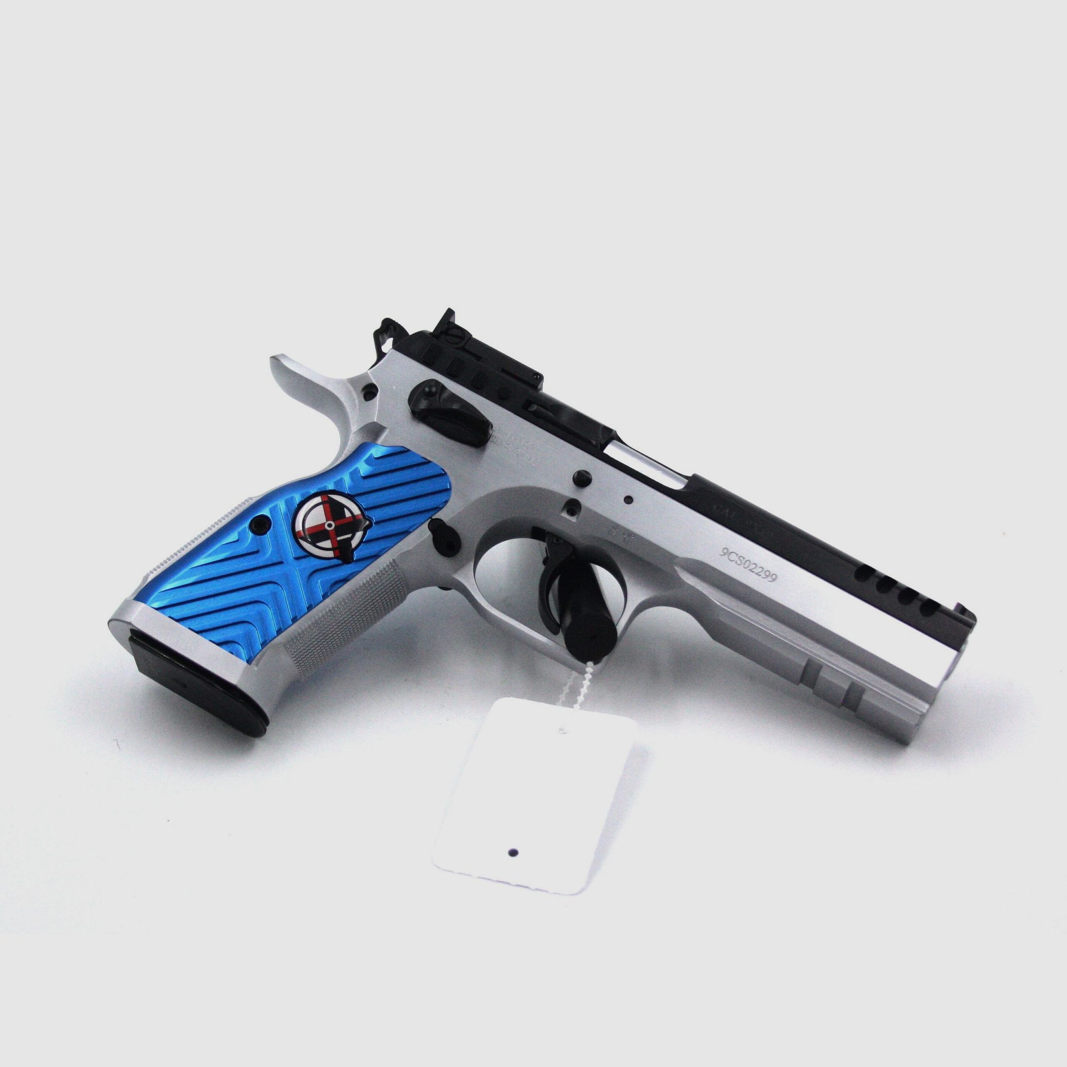 Pistole Tanfoglio Stock III Ltd Custom Silver, blau, aufgerüstet, 9×19, DA/SA, Optic Ready, Bild 2 von 2