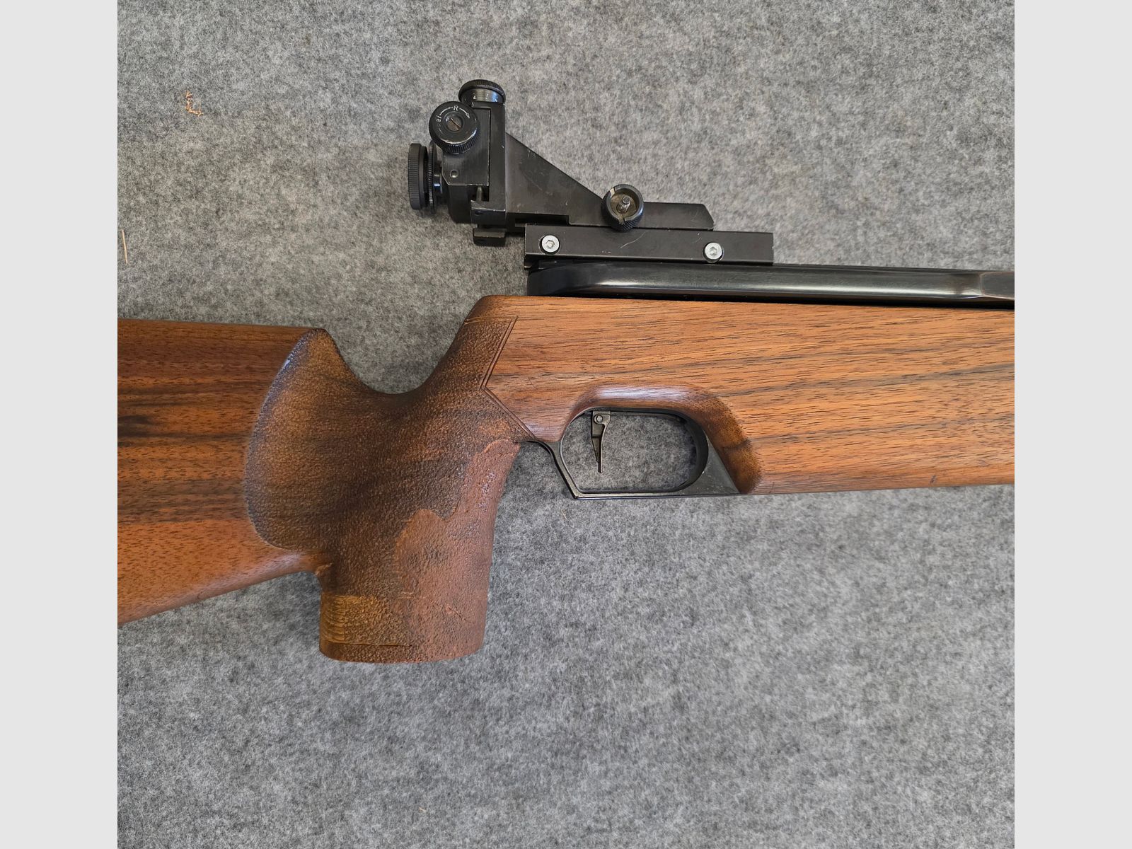 Seitenspanner Feinwerkbau FWB Mod. 300s Luftgewehr Match Gewehr mit Diopter Visier Erhöhung