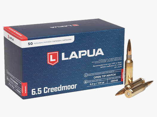 6.5 Creedmoor Lapua Scenar-L 136grs. – 50 Stk.