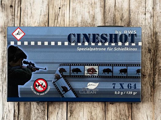RWS shooting cinema cartridge Cineshot cal. 7X64 9.0 g