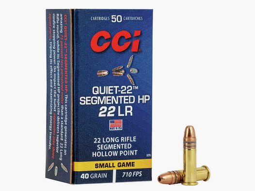 CCI 22LR 40 GRS SEGMENTED HP QUIET 50 STK