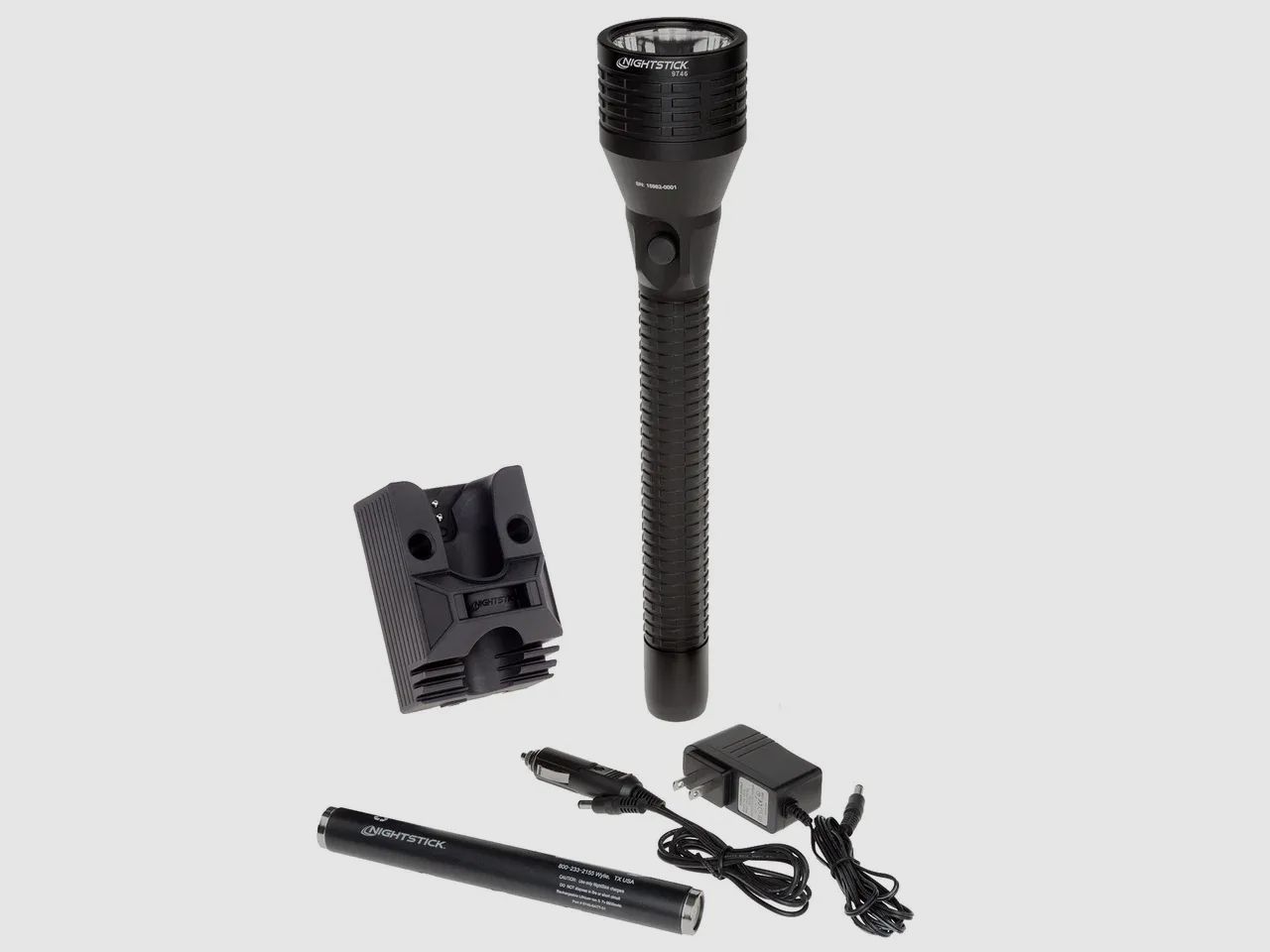 NSR-9746XL metalen zaklamp op ware grootte – Li-ion (zwart) Nightstick, afbeelding 3 van 6