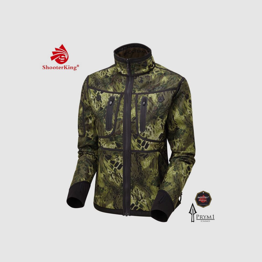 Shooterking Damen Softshell Jacke wendbar Woodlands camo-grün